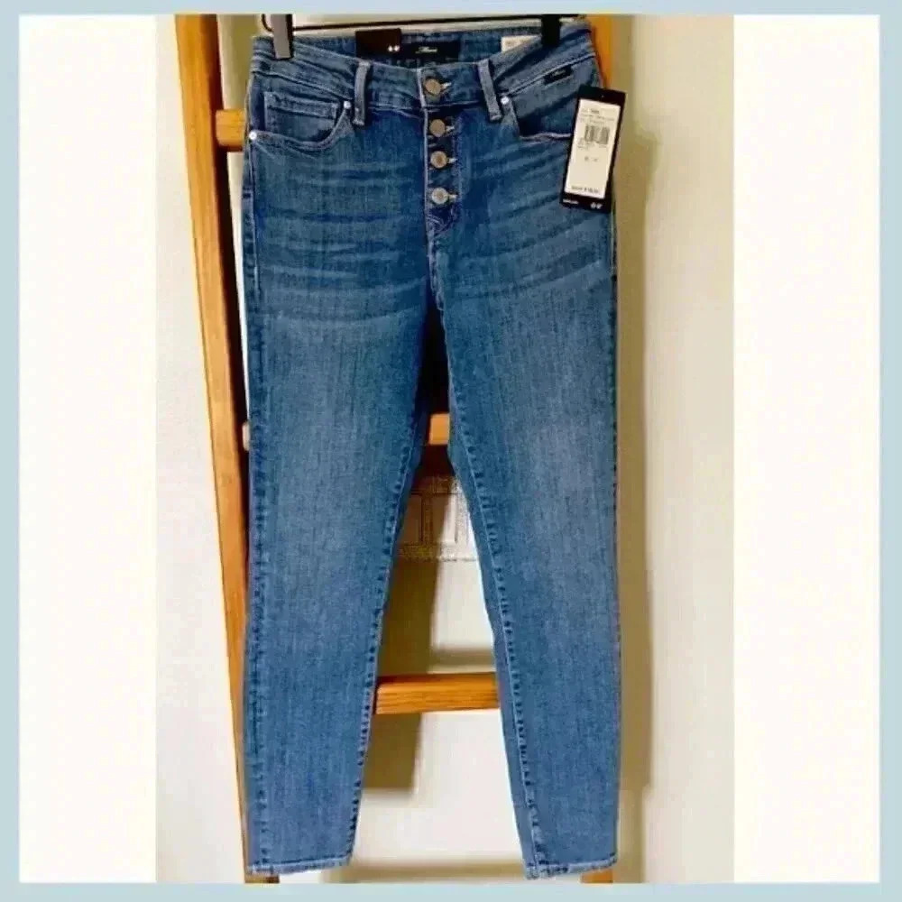 Mavi Tess Jeans High Rise Skinny, Size: 25, Straight Leg Jeans, Button Down Jean - Picture 3 of 8